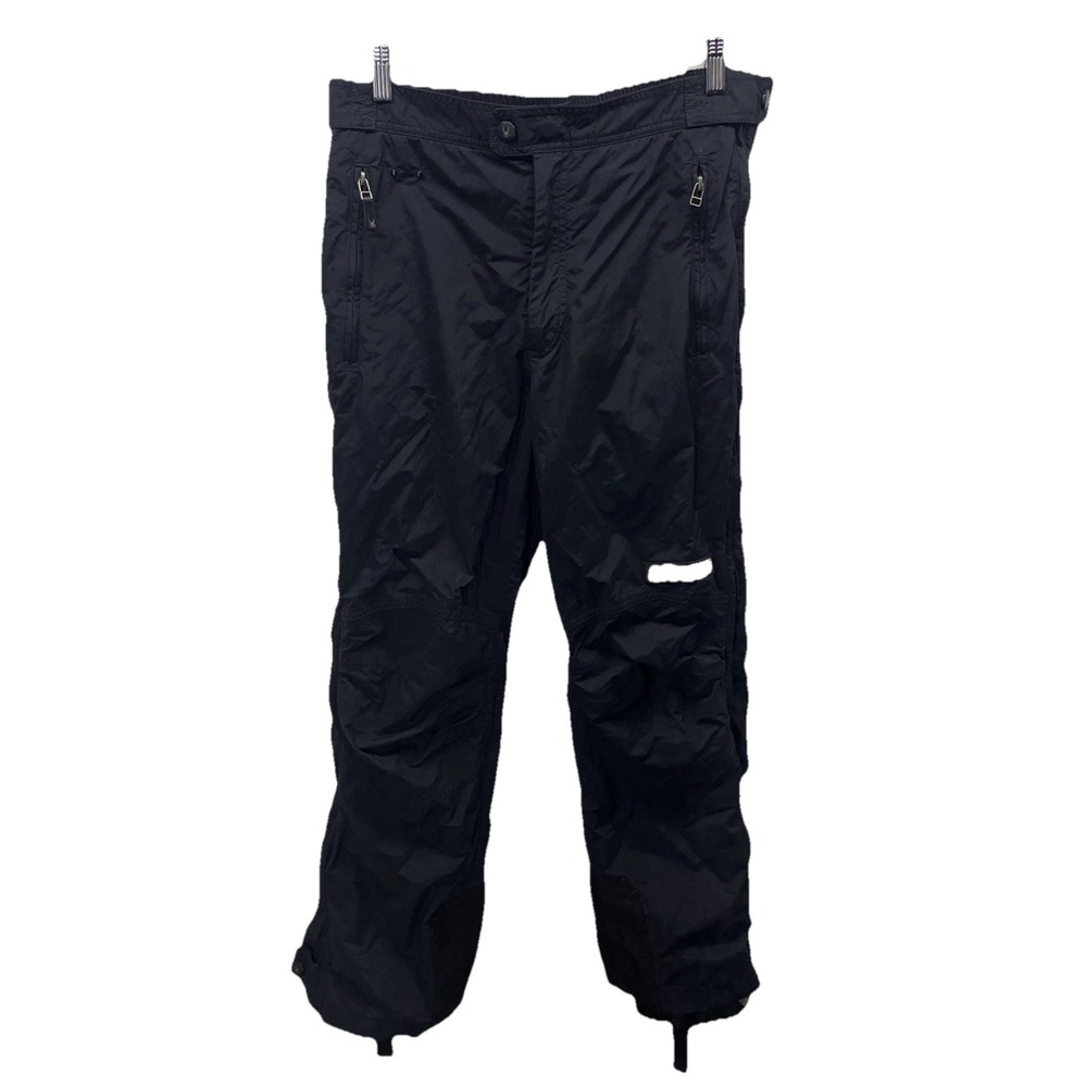 Vintage Entrant GII Spyder Ski Pants Men's Medium Black/Navy 90's Snow Pants - Picture 2 of 15